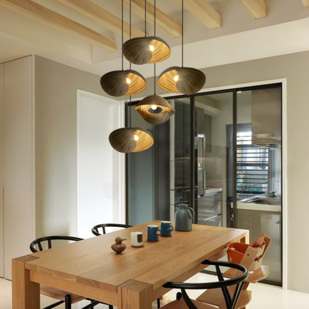 Suspension coquillage bambou chic
