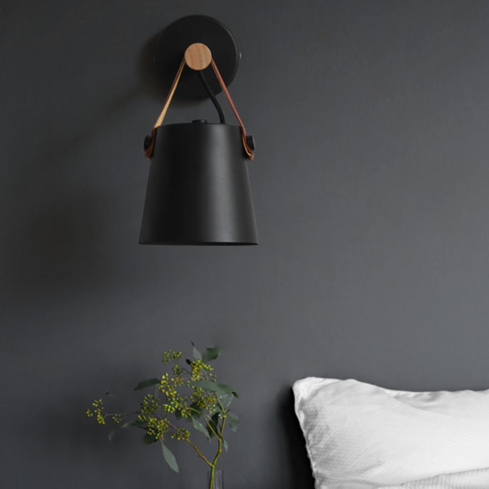 Applique murale LED en bois avec style suspendu