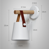 Applique murale LED en bois avec style suspendu
