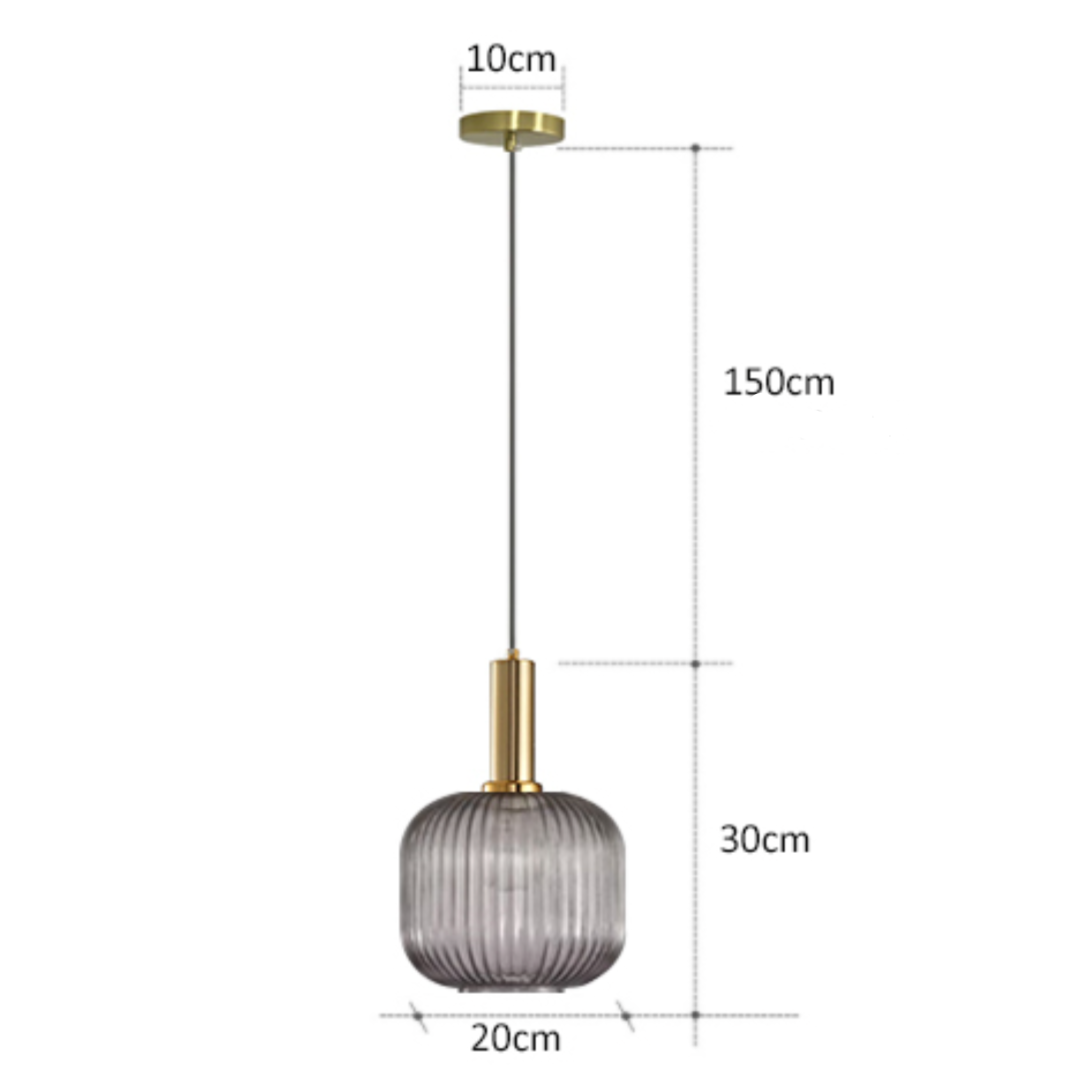 Suspension LED Design en Verre Coloré.