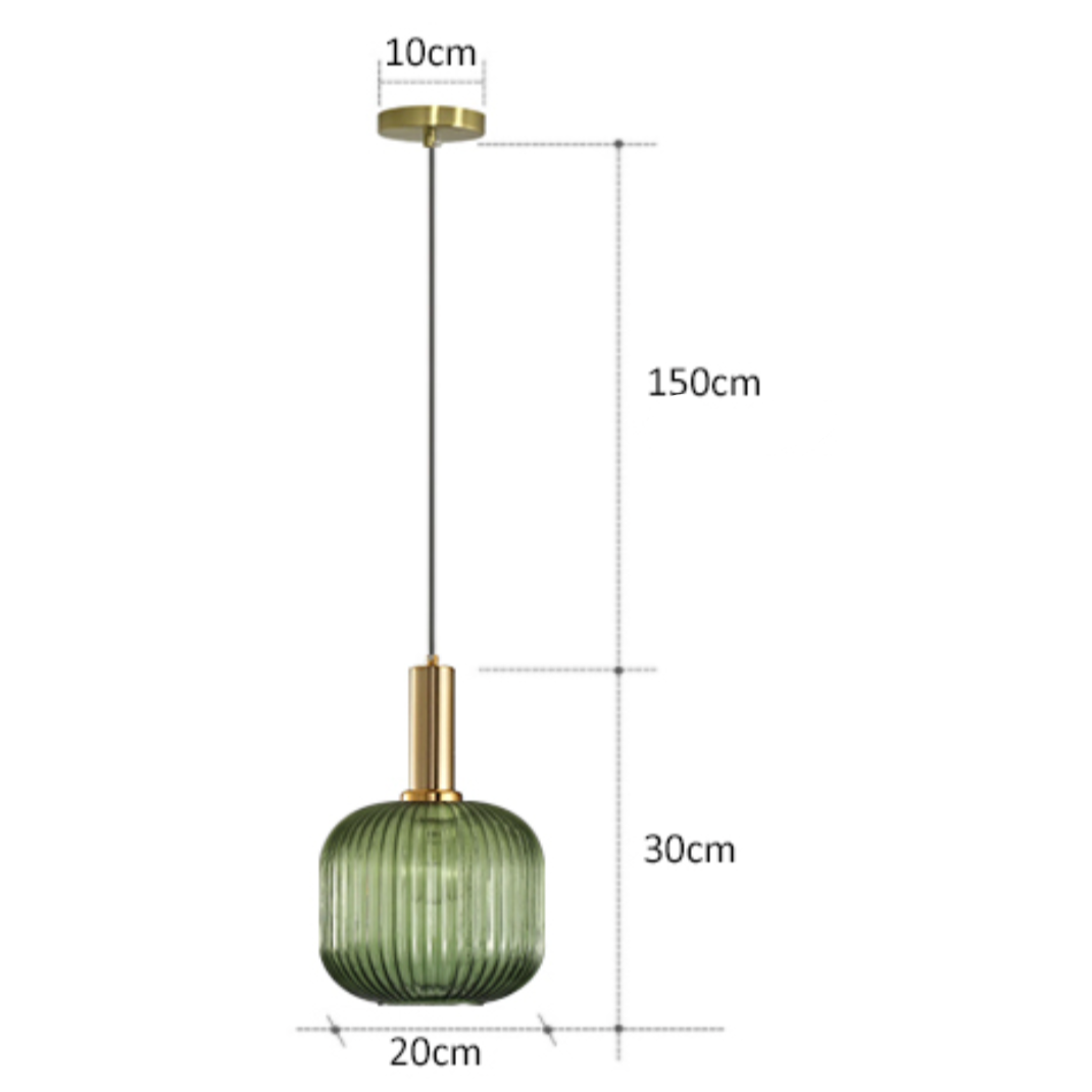 Suspension LED Design en Verre Coloré.