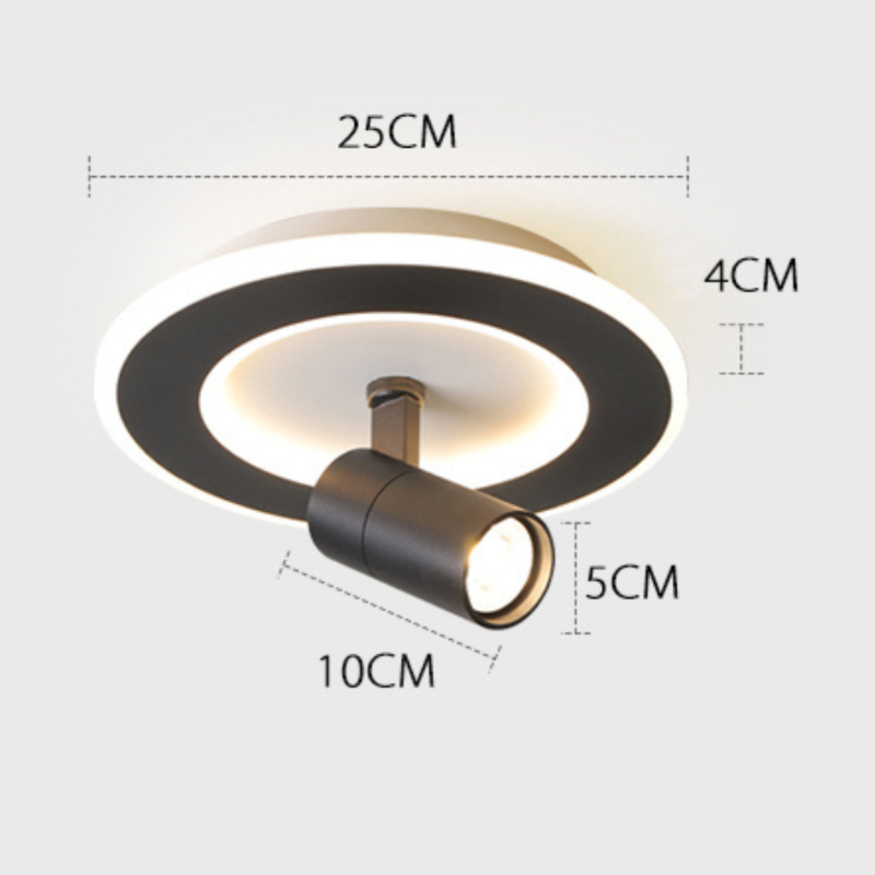Plafonnier LED moderne avec base géométrique "Spot Mavir"