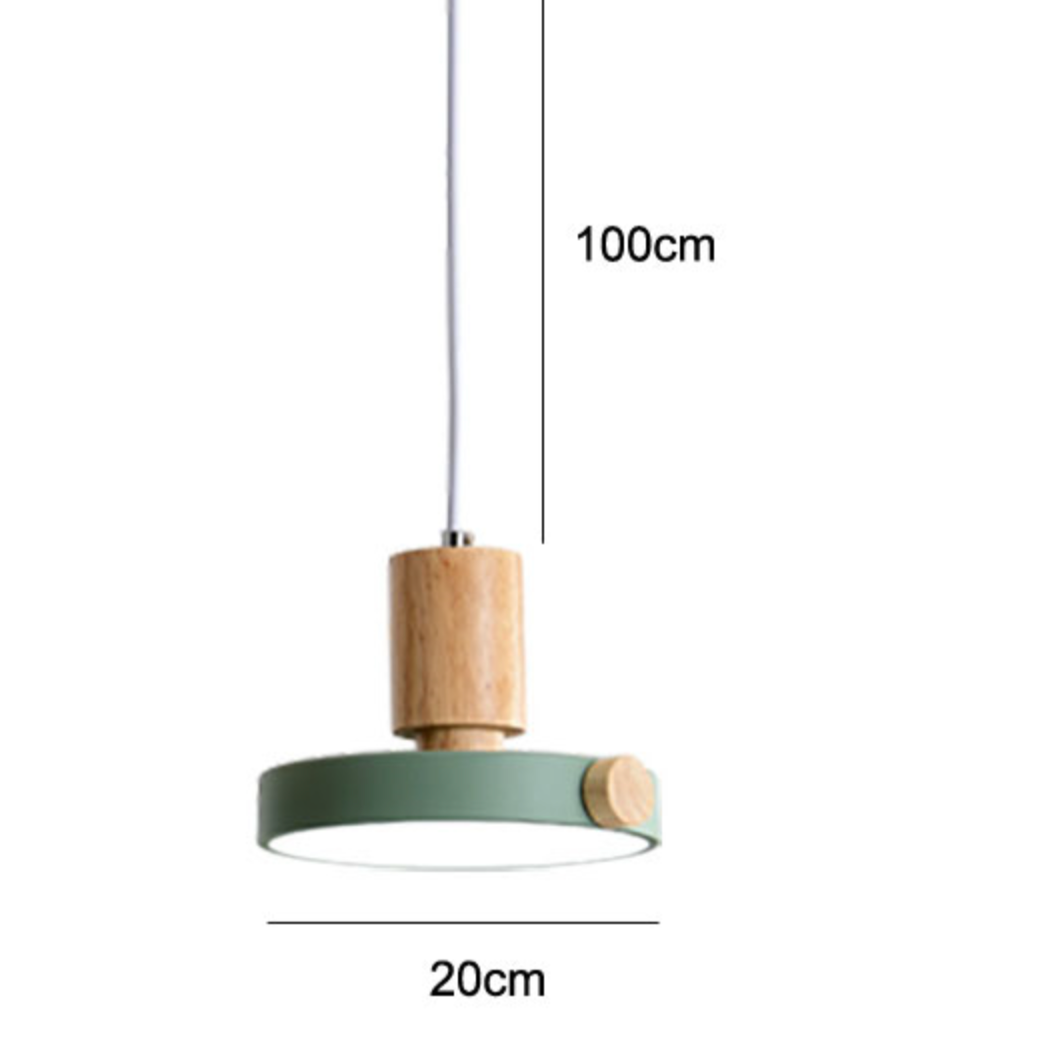 Suspension Izore en bois et métal fin