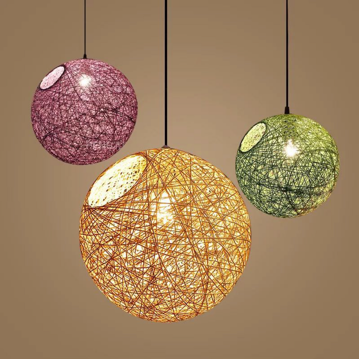 Suspension Wicker en papier boule