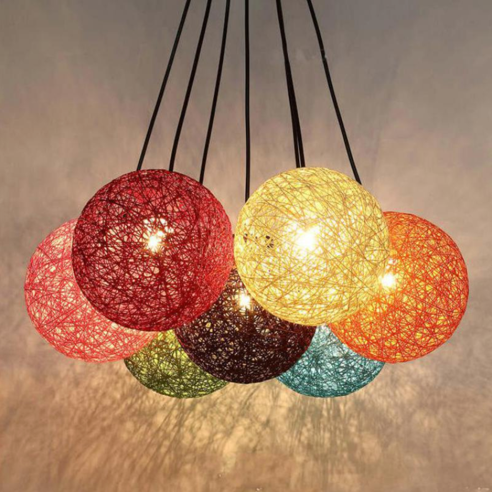 Suspension Wicker en papier boule