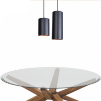 Suspension LED Vintage en Cylindre Noir