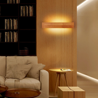 Applique murale LED en bois taillé Japan