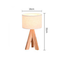 Lampe de chevet Chic en Tissu et Bois