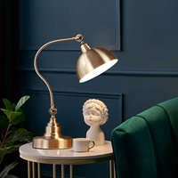 Lampe à LED dorée "Punk Rustique"