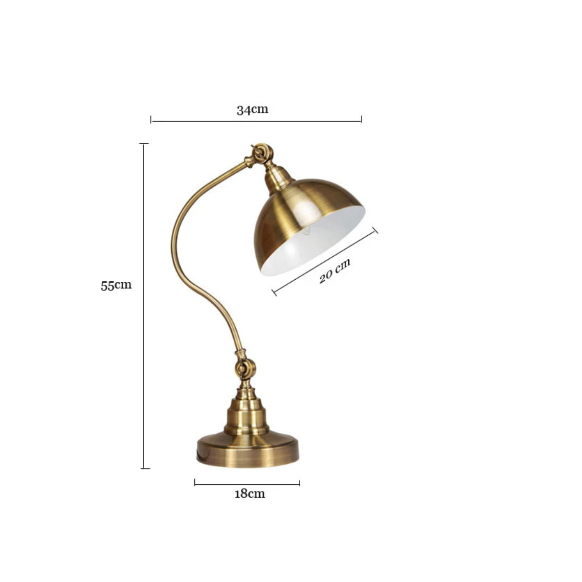 Lampe à LED dorée "Punk Rustique"