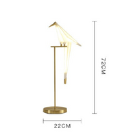 Lampe Oiseau sur Branche Dorée