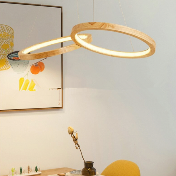 Lustre en bois à LED Botimi