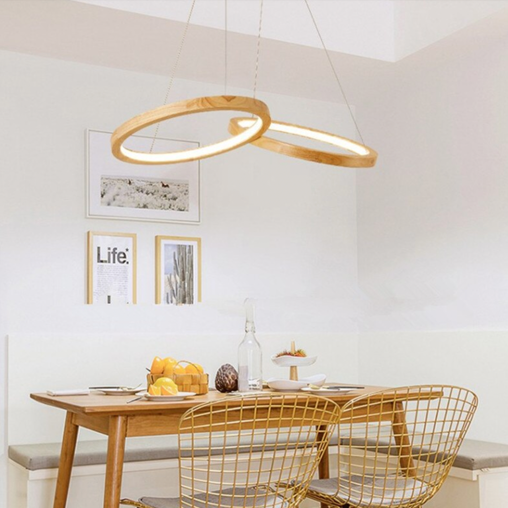 Lustre en bois à LED Botimi