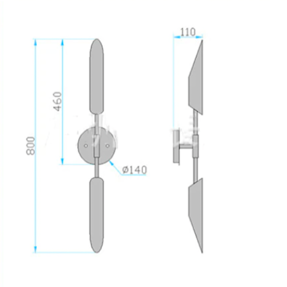 Applique murale LED design Bronze