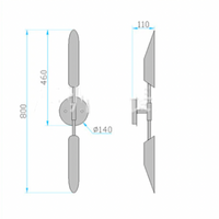 Applique murale LED design Bronze