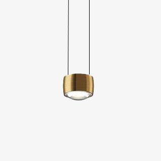 Suspension design en métal doré à LED