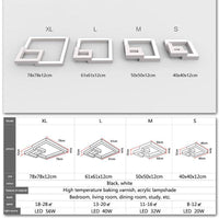 Plafonnier LED GEO noir/blanc (différentes tailles)