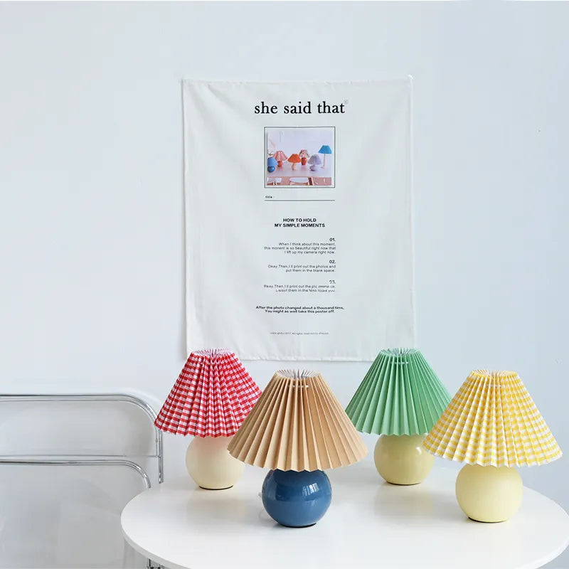Lampe de table plissée coréenne - Élégance abordable