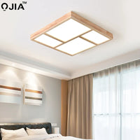 Plafonnier LED en bois véritable pour un intérieur moderne et décoratif