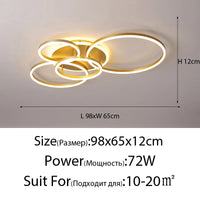 Lustre Noir Moderne avec Éclairage Variable