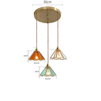 Suspension conique en verre - Élégance japonaise vintage