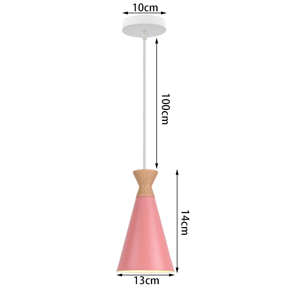 Suspension intérieure LED  Nordique Moderne en Bois - Luminaire Design pour Maison, Cuisine, Chambre et Salon