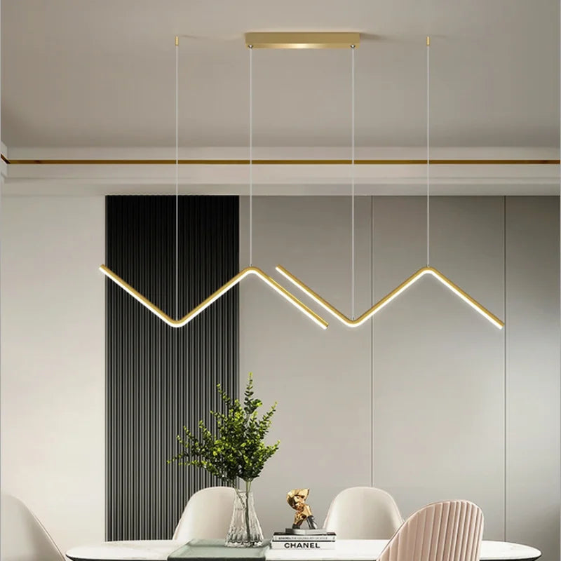 Lustre nordique en suspension LED pour une décoration intérieure élégante