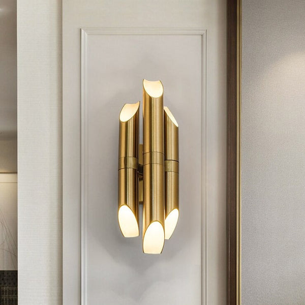 Applique murale LED dorée Corden