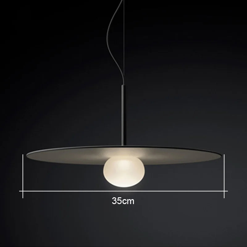 Suspension design "Soucoupe Volante" en verre