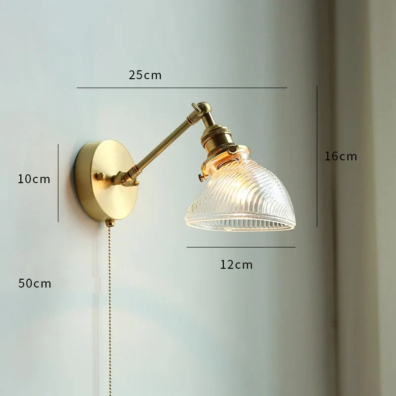 Applique Murale LED Moderne avec Chaîne et Interrupteur