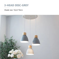 Lustre Nordique en Bois à 3 Têtes