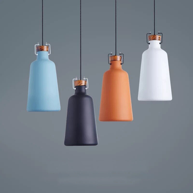 Suspension Abner: Style industriel coloré