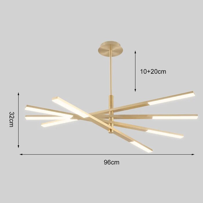 Lustre Rotatif Luxe pour Salle à Manger