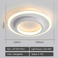 Lustre LED design pour allées - Noir & Blanc