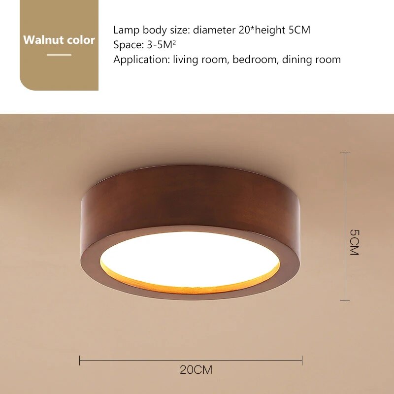 Plafonnier LED bois naturel modernité