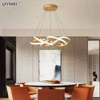 Suspension décorative en plaqué or avec éclairage LED pour intérieur