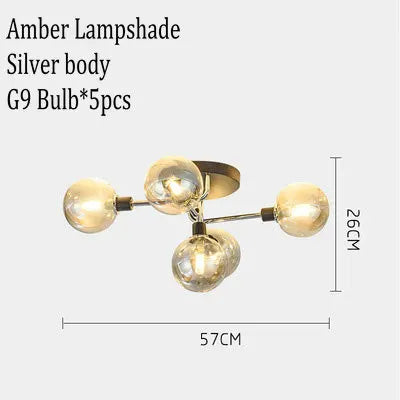 Lustre Gris Fumée Moderne pour Maison Intérieur