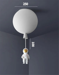 Plafonnier LED nordique « Astronaute et Ballons » pour Enfants
