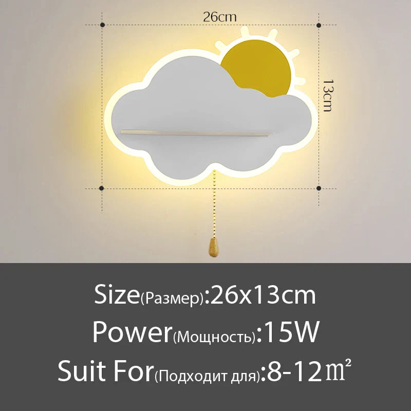 Lampe de chevet nuage pour enfants.