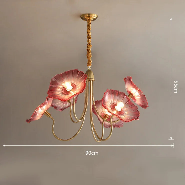 Lustre Fleurs en Verre - Style Nordique Moderne