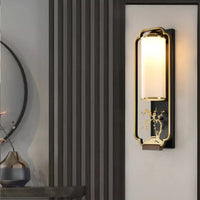 Applique murale en fer et verre de style chinois - Nouvelle Collection