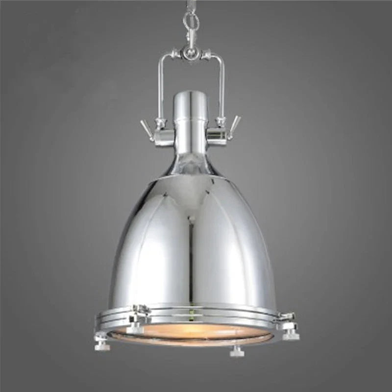 Suspension industrielle Vintage en verre E27