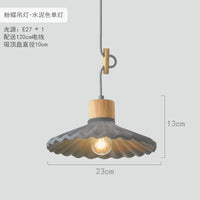 Suspension LED en ciment design nordique