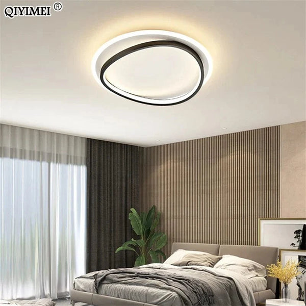 Lustre Moderne en Aluminium Acrylique avec Télécommande LED de Luxe