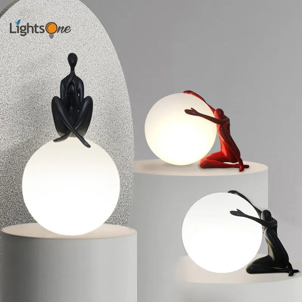 Lampe de table art abstrait "Silhouette"