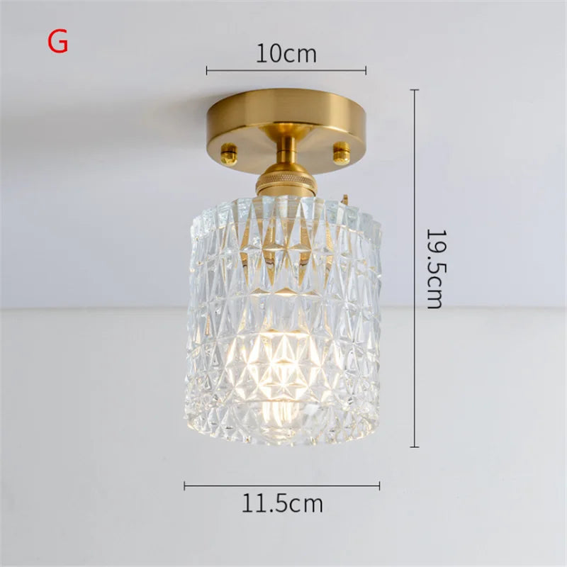 Plafonnier Nordique Rétro Loft Vintage Moderne - Abat-jour en Verre