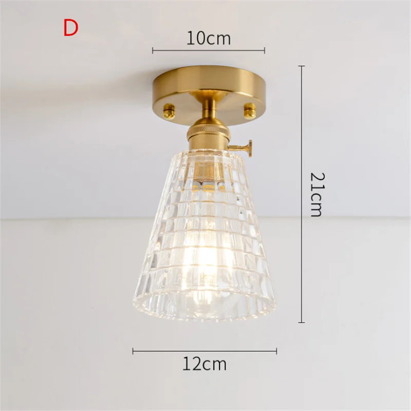 Plafonnier Nordique Rétro Loft Vintage Moderne - Abat-jour en Verre