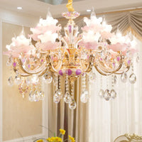 Lustre en cristal en alliage de zinc - Collection Élégance Européenne