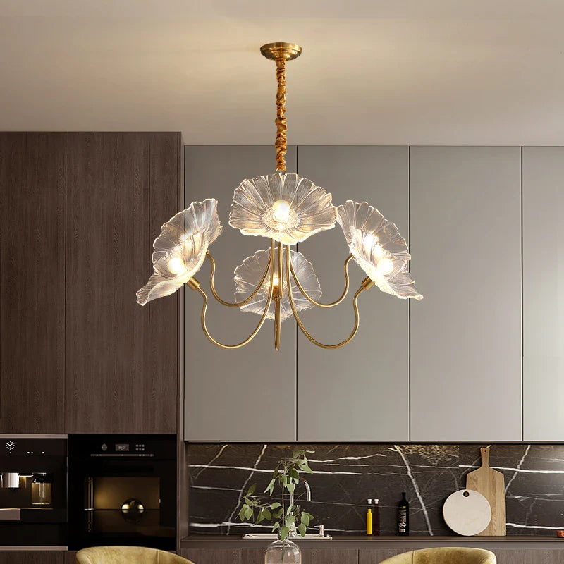 Lustre Fleurs en Verre - Style Nordique Moderne