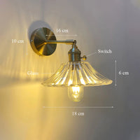 Applique murale LED rotative en verre et laiton pour miroir